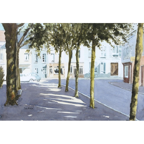 806 - John Mellor, 20th / 21st c - The River Wharf Yorkshire; Abberville, two, both signed, watercolour, 3... 