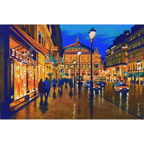 808 - * Lawes - Paris, two, both signed and dated '02, pastel, 45 x 67cm and circa (2)