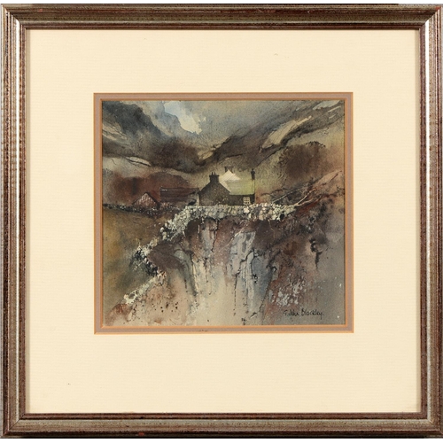 828 - Gwilym John Blockley, RI (1921-2002) - Ogwen North Wales, signed, ink and watercolour, 17.5 x 19cm... 