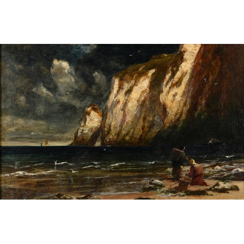 871 - Edwin Ellis (1841-1895) - Figures on the South Coast, signed, oil on canvas, 50 x 76.5cm... 