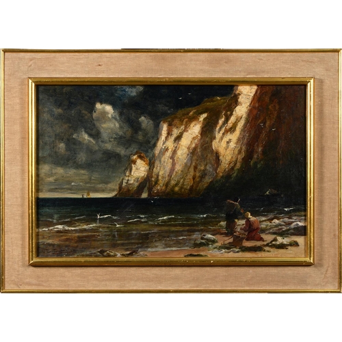 871 - Edwin Ellis (1841-1895) - Figures on the South Coast, signed, oil on canvas, 50 x 76.5cm... 