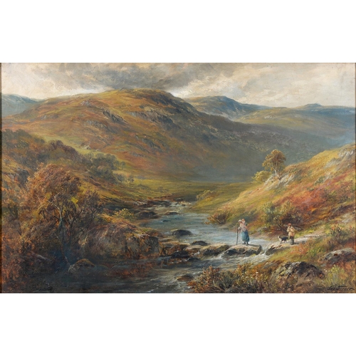 874 - George Turner (1841-1910) - A Welsh Valley, signed, further inscribed, titled and dated 1898 to vers... 