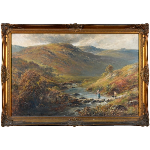 874 - George Turner (1841-1910) - A Welsh Valley, signed, further inscribed, titled and dated 1898 to vers... 