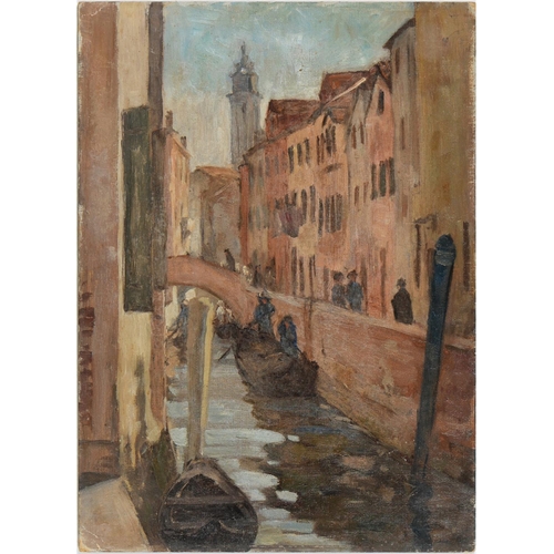 884 - Sarah Madeleine Martineau (1872-1972) - Venice, attributed to verso, oil on board, 33 x 24cm... 