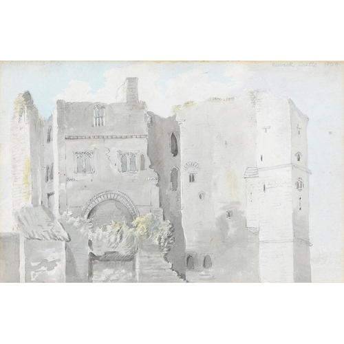 916 - Revd. Phelps, 18th - early 19th c- Newark Castle, dated 1804 and inscribed upper left, watercolour, ... 