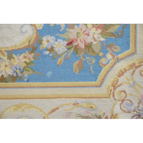 933 - A Chinese Aubusson needlework rug, 150 x 88cm