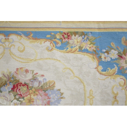 933 - A Chinese Aubusson needlework rug, 150 x 88cm