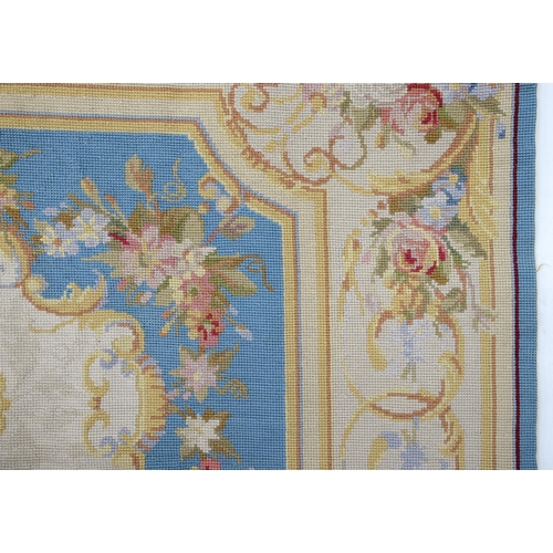 933 - A Chinese Aubusson needlework rug, 150 x 88cm