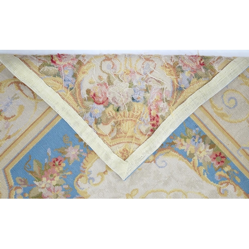 933 - A Chinese Aubusson needlework rug, 150 x 88cm