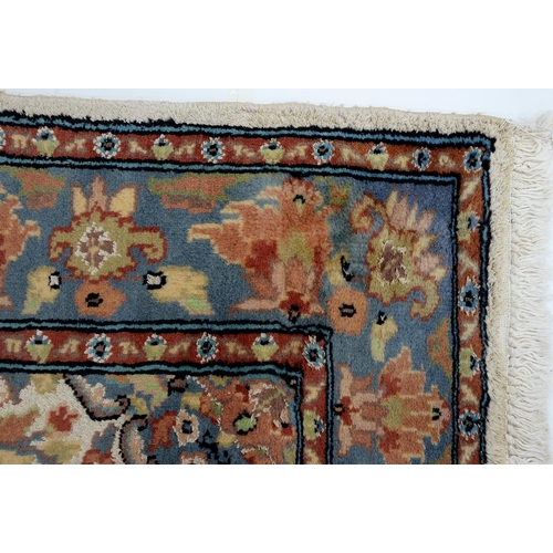 941 - An Indian part silk piled rug, 190 x 126cm