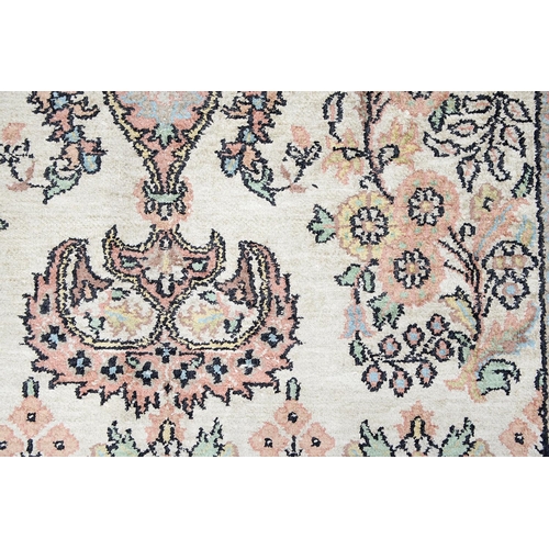 942 - An Indian silk piled rug, 160 x 97cm