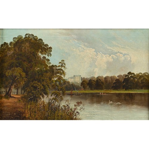 779 - English School, 19th / 20th c - River Scenes, two, both signed, oil on canvas, 40 x 65cm and smaller... 