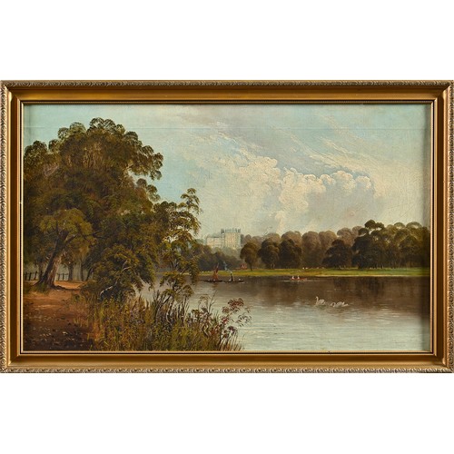 779 - English School, 19th / 20th c - River Scenes, two, both signed, oil on canvas, 40 x 65cm and smaller... 