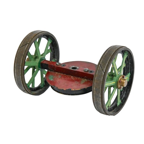 574 - A scratch built live steam model steam roller, wheels to convert back to road engine, 51cm l... 