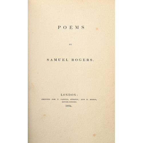 106 - Extra-Illustrated by Gardner Wilkinson. Rogers (Samuel), Poems, association copy, London: Printed fo... 