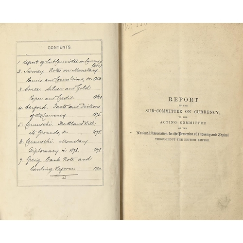 111 - Finance. Papers on Currency, 1850-1880, a sammelband of seven pamphlets: 

Report of the Sub-Committ... 