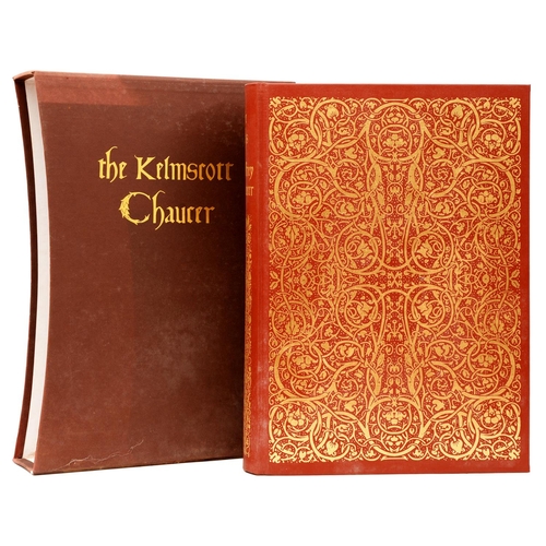 126 - Folio Society. The Works of Geoffrey Chaucer, facsimile of the 1896 edition from William Morris's Ke... 