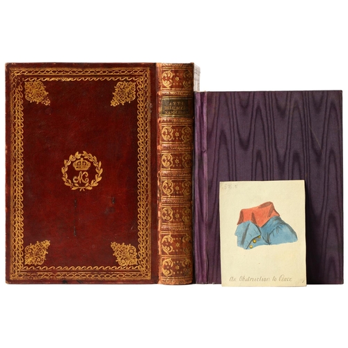 374 - Binding. A remboîtage notebook, the binding Italian, late 18th/early 19th c, the 20th c text block p... 