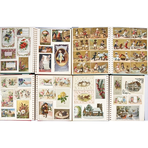 375 - Christmas Greetings Cards. A collection of approx. 915 polychrome cards, late 19th/early 20th c, app... 