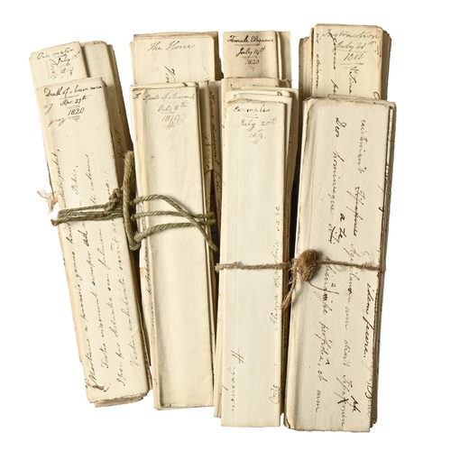 405 - Latin Poetry. Bundles of approx. 85 poems, dated 1818-20, inscribed Orde in each margin, ink MS on p... 