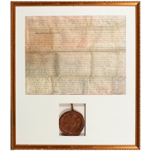 406 - Law & Order in the Home Counties. Queen Victoria, Justice's letters patent, dated 1st January, 1... 