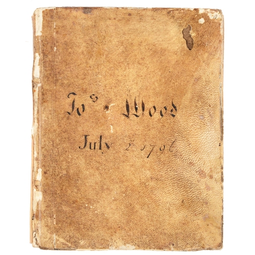 412 - Mathematics. A George III manuscript arithmetic exercise book, Jos. Wood, July 2nd 1796, approx. [55... 