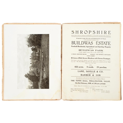 424 - Shropshire. Auctioneers: Messrs. Lane, Saville & Co., London, W.1., & Messrs. Barber & S... 