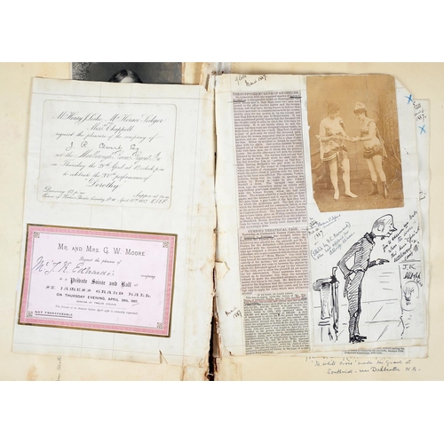 435 - Three folio scrapbooks compiled by the stockbroker James Kenrick Edward (b. 1859), dated 1886-1941, ... 