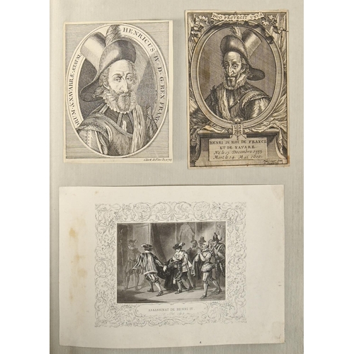 454 - Henry IV of France (1553-1610), an album of approx. 60 Old Master and other prints, 17th c and later... 