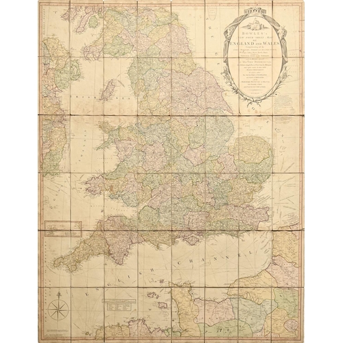 468 - Bowles's New Four-Sheet Map of England and Wales [...], London: Printed for the Proprietors Bowles &... 