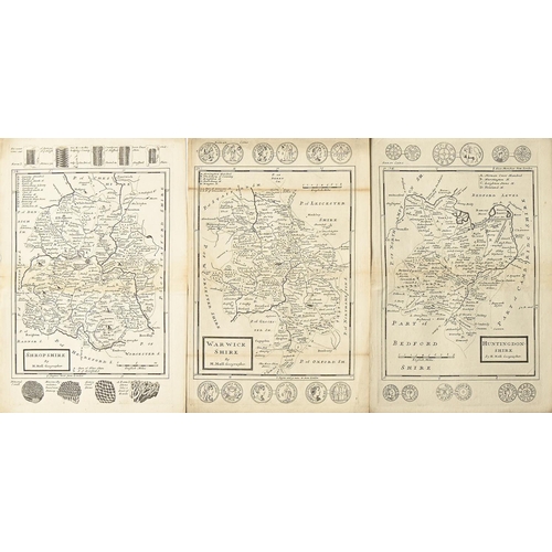 471 - Herman Moll (1654-1732) - Fifty-two harlequin maps of English counties, several duplicated, antiquit... 