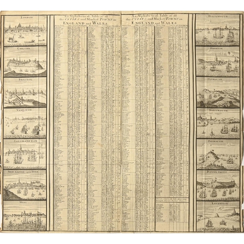 483 - Sutton Nicholls (fl. 1700-1740) - An Alphabetical Table of all the Cities and Market Towns in Englan... 