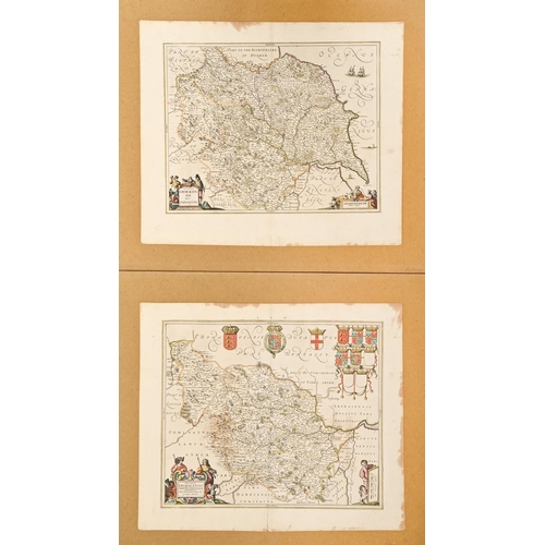 486 - Yorkshire. Jan Janssonius/Jan Jansson (1588-1664) - four double-page county maps, mixed dates, but a... 