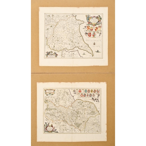 486 - Yorkshire. Jan Janssonius/Jan Jansson (1588-1664) - four double-page county maps, mixed dates, but a... 