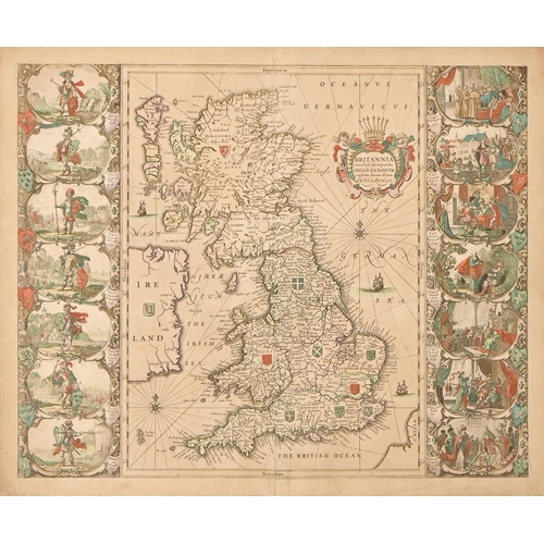 486 - Yorkshire. Jan Janssonius/Jan Jansson (1588-1664) - four double-page county maps, mixed dates, but a... 