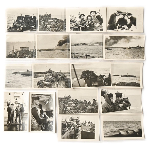 497 - World War Two. A collection of 25 b/w photographs, c. 1944, probably press images and almost certain... 