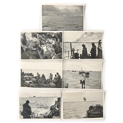 497 - World War Two. A collection of 25 b/w photographs, c. 1944, probably press images and almost certain... 