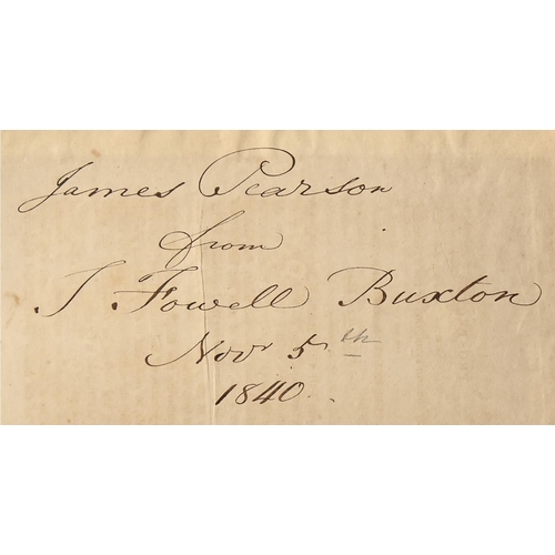 5 - Abolitionism and Quakers. Buxton (Thomas Fowell), The African Slave and and its Remedy, signed and i... 