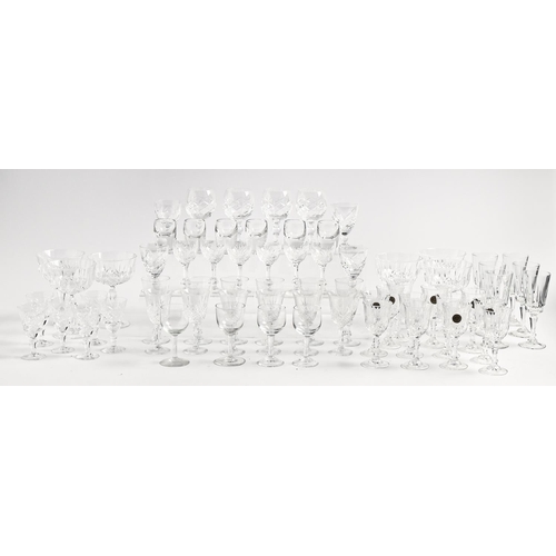 560 - A quantity of cut and other drinking glassware, etc