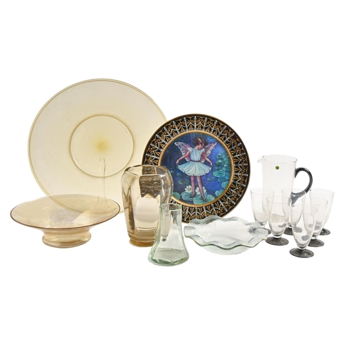 563 - Miscellaneous ceramics and glass, including Royal Doulton, Spode and other picture plates, some boxe... 