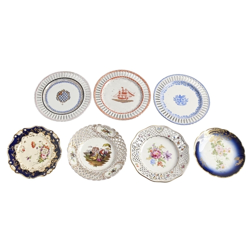 564 - Miscellaneous 19th c and later ceramics, including a Paladin china part dessert service decorated wi... 