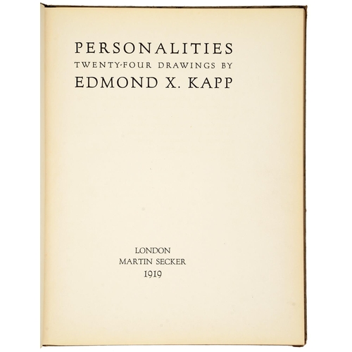 58 - Caricatures. Kapp (Edmond X., illustrator), Personalities, association copy belonging to one of thos... 