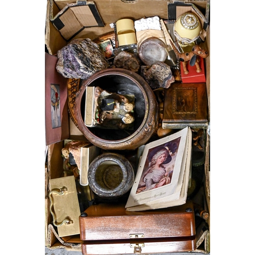 583 - Miscellaneous items, including plated flatware, a Victorian oak writing box, table linens, etc... 