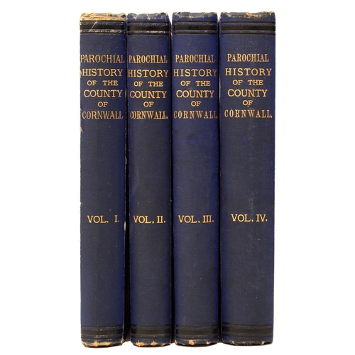 88 - Cornwall. Polsue (Joseph, compiler), A Complete Parochial History of the County of Cornwall, four-vo... 