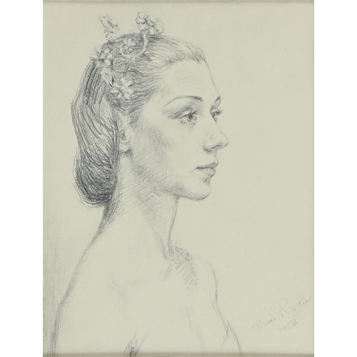 878 - June Ryan (1925-2006) - Portrait of the Prima Ballerina Svetlana Beriosova, head and shoulders, sign... 