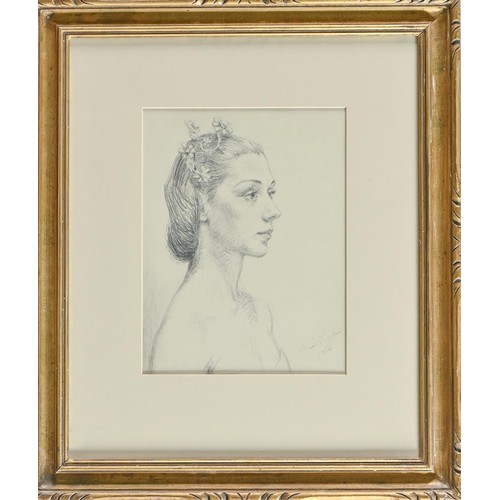 878 - June Ryan (1925-2006) - Portrait of the Prima Ballerina Svetlana Beriosova, head and shoulders, sign... 