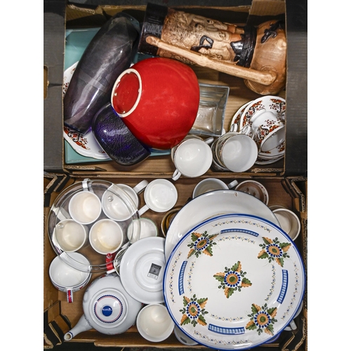 1155 - Miscellaneous ceramics, including Continental tea ware, commemorative mugs, a Colclough part tea set... 