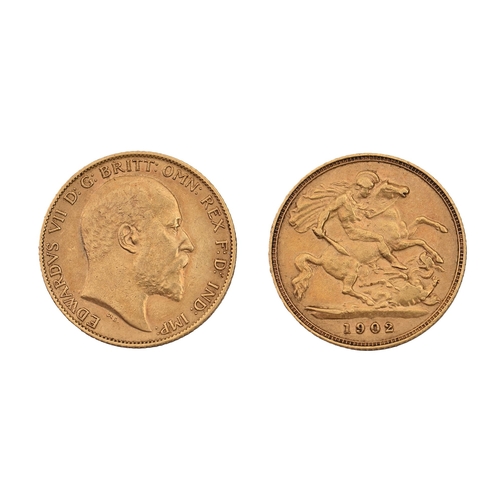 117 - Gold coin. Half sovereign 1902