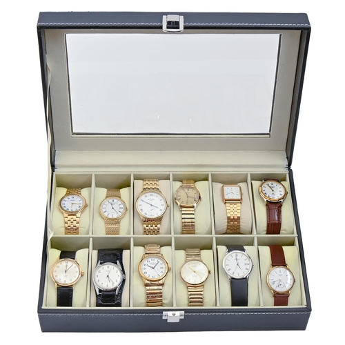 129 - Twelve Rotary wristwatches, in fitted display case