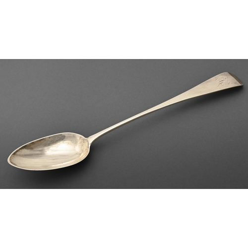 165 - A William IV silver basting spoon, Old English pattern, by Jonathan Hayne, London 1834, 3ozs 8dwts... 